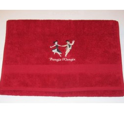 Handtuch Tanzpaar Boogie Woogie (TP-HT-d.rot-NN-SK1)