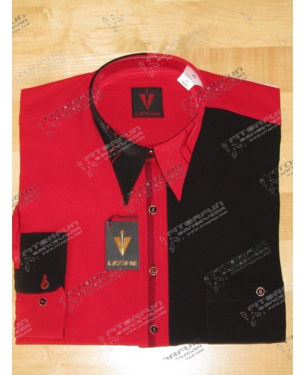 Hemd Langarm rot/schwarz - 7777L29L