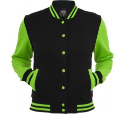 Urban Classics 2 Tone Collegejacke Ladies schwarz/lime