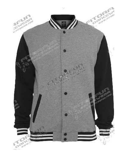 Urban Classics 3 Tone Collegejacke Gr. S grau/schwarz/weiß
