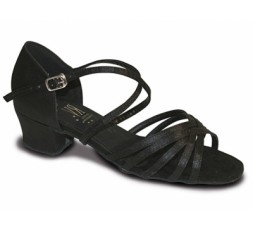 Roch Valley Bella Tanzschuhe Satin schwarz 3 cm (RVBELLA)