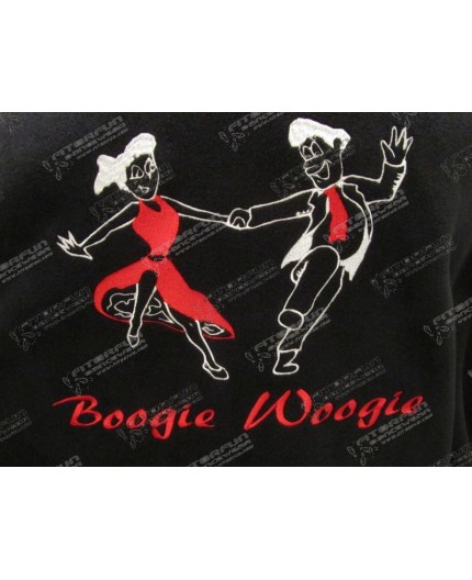 Fleecejacke Stickmotiv Tanzpaar Boogie Woogie