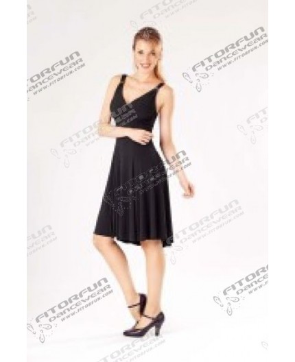 Tanzkleid elastisch schwarz oder rot (E10993)