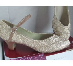 BL 116 sparkle gold - Tanzschuhe mit Chromledersohle - 3,8 cm Absatz