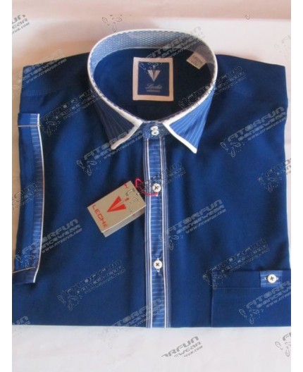 Hemd Kurzarm blau mit toller Knopfleiste - 1979L10K